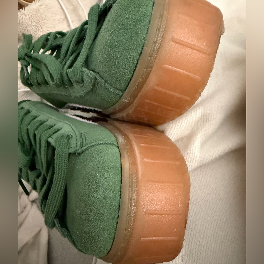 Puma x liberty mayze platform gumshoe sneaker embroidered floral green lilac ltd - Picture 7 of 17